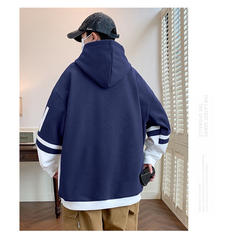 Áo Hoodie Dáng Rộng In Chữ plus size Thời Trang Mùa Thu Cho Nam