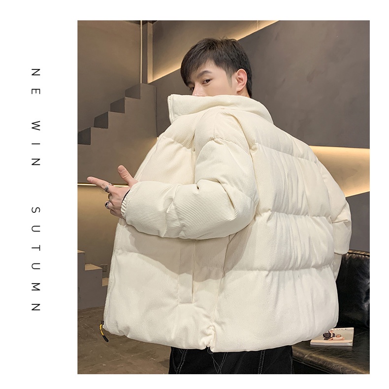 Áo Khoác Tay Dài Màu Trơn Giữ Ấm Mùa Đông Thời Trang Đơn Giản Dành Cho Nam