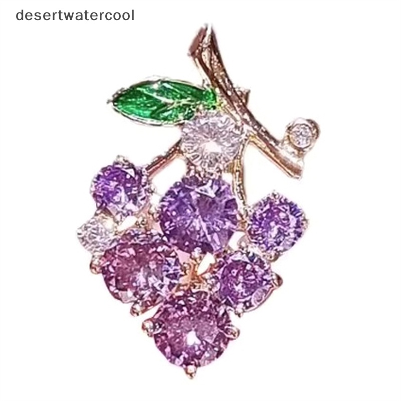 Dcvn Ghim Cài Áo Hình Chùm Nho Màu Tím Nhạt Cho Nữ