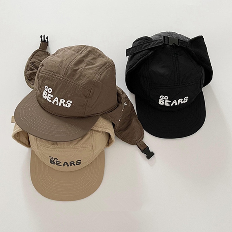 Mới Mũ Lưỡi Trai In Chữ Phong Cách Nhật Bản Thời Trang Mùa Đông Cho Mẹ Và Bé