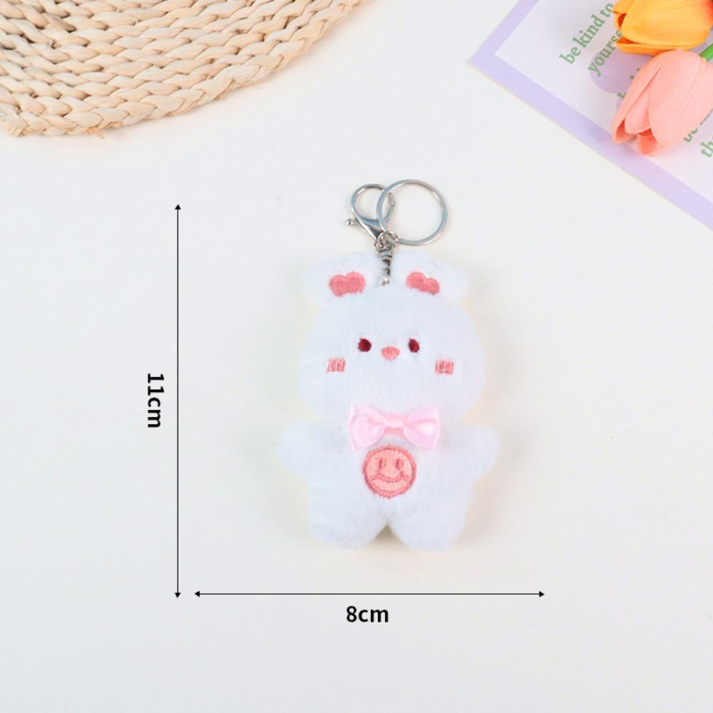 Móc Khóa Hình Gấu Trúc / Thỏ Nhồi Bông 11cm Dễ Thương