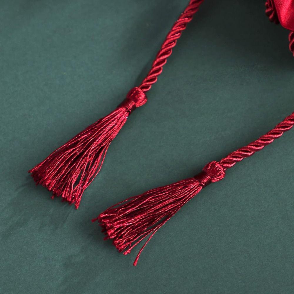 Ellaub Túi Dây Rút Bằng Vải Nhung Không Dệt Màu Đỏ Rượu Vang Phong Cách Trung Hoa Tinh Tế Dùng Làm Quà Tặng Cho Khách Dự Tiệc Cưới
