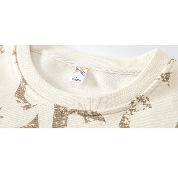 Áo Thun Tay Dài In Chữ Màu gradient plus size m-4xl Thời Trang Mùa Thu Cho Nam