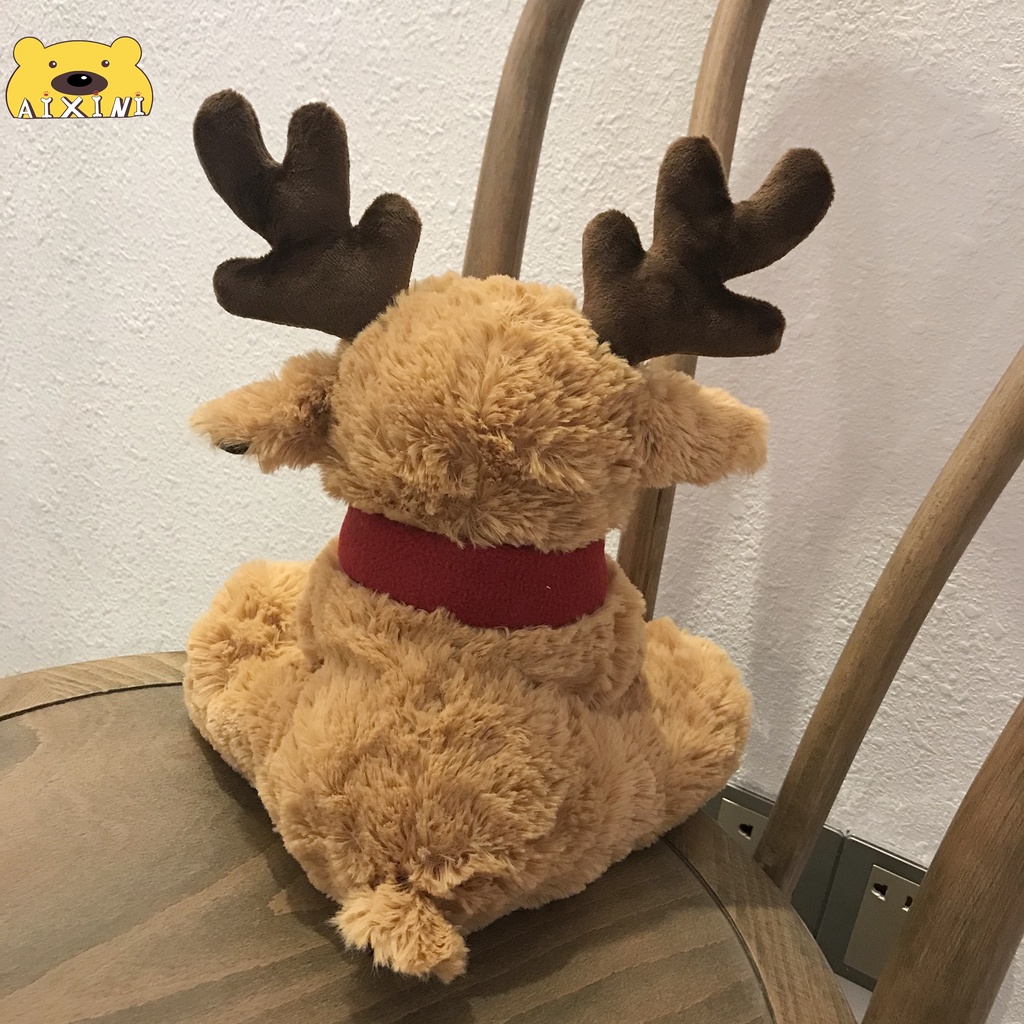 Gấu bông tuần lộc siêu đáng yêu，Thú Nhồi Bông Hình Tuần Lộc Giáng Sinh Siêu Mềm