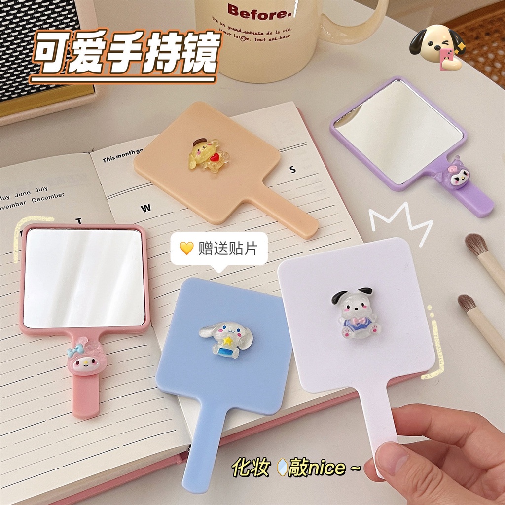 Gương Trang Điểm Cầm Tay Mini Kiểu Hoạt Hình Sanrio Đáng Yêu