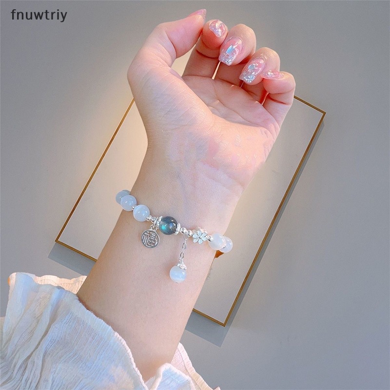 Vòng Tay Chuỗi Hạt Đá opal Nhân Tạo Co Giãn Thời Trang Cho Nữ vn