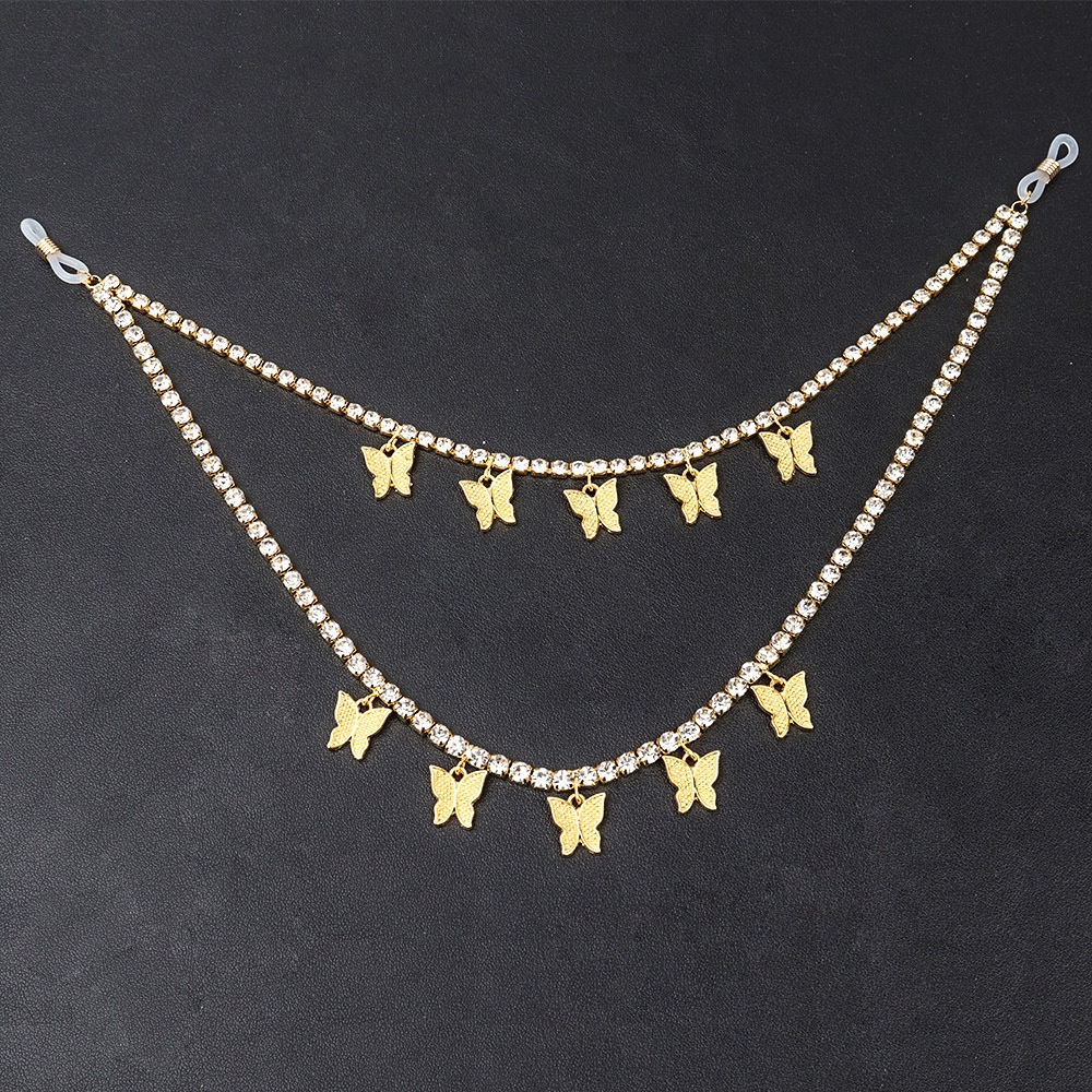 Hàng Mới Về Mới Dây Xích Đeo Cơ Thể Gợn Sóng Hình Bướm Đính Đá Phong Cách Âu Mỹ