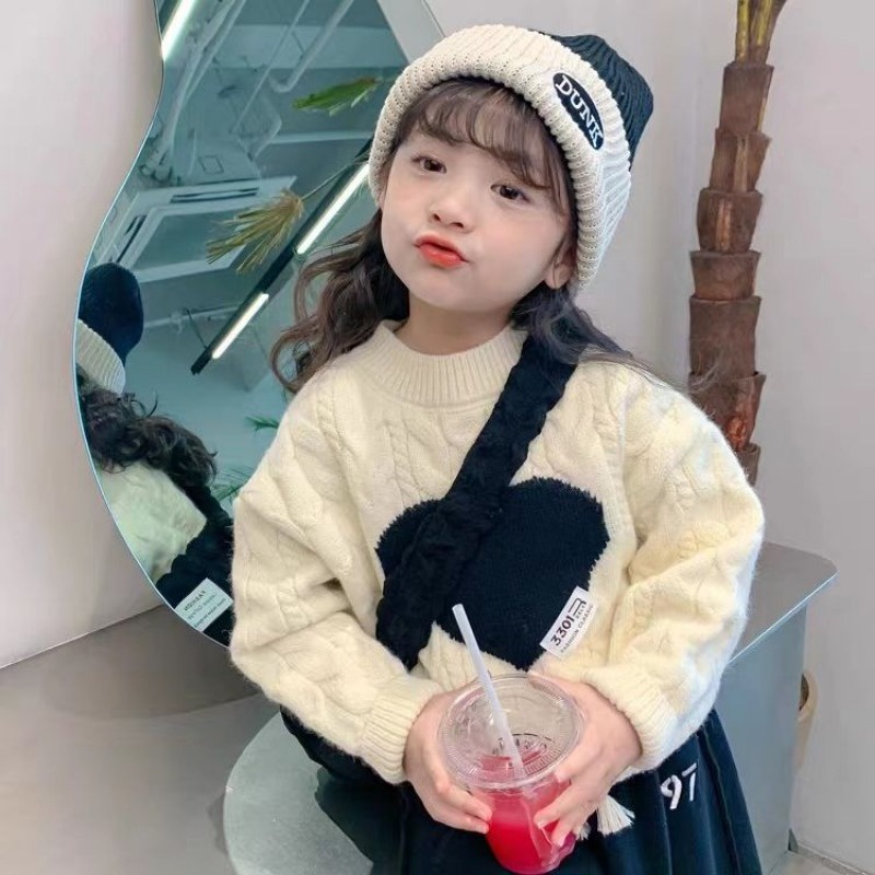 Áo Len Tay Dài Phong Cách Hàn Quốc Thời Trang Mới Cho Bé Gái