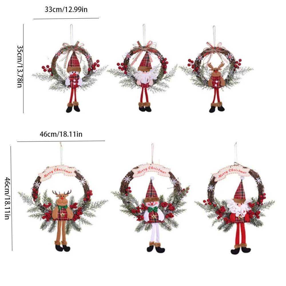 Twinkle Vòng Hoa Tuyết / Ông Già Noel / Nai Sừng Tấm Nhân Tạo Treo Cửa Ra Vào / Cửa Ra Vào Trang Trí Giáng Sinh Năm Mới