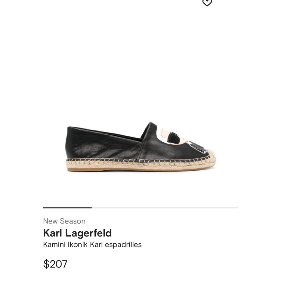 Giày bệt KARL đế cói, họa tiết