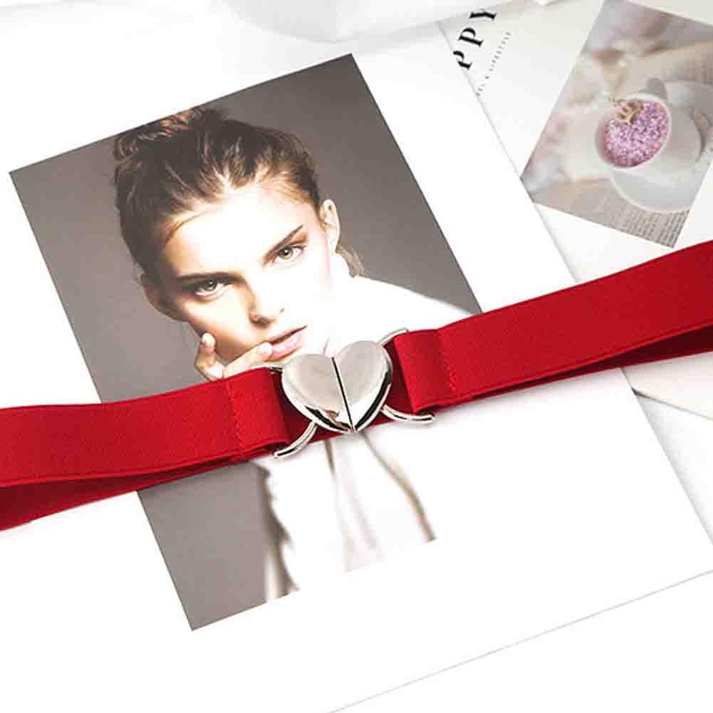Thắt Lưng Mỏng Màu Đen Khóa Hình Trái Tim Trang Trí Đa Năng Dành Cho Bạn Nữ f3t5