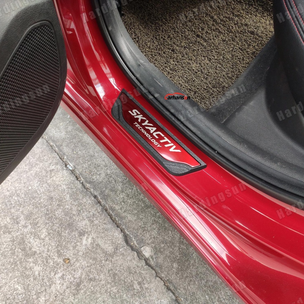 Miếng Dán Bảo Vệ Bàn Đạp Cửa Xe Hơi Bằng Thép Không Gỉ Cho mazda 3 6 cx30 cx5 2013-2023