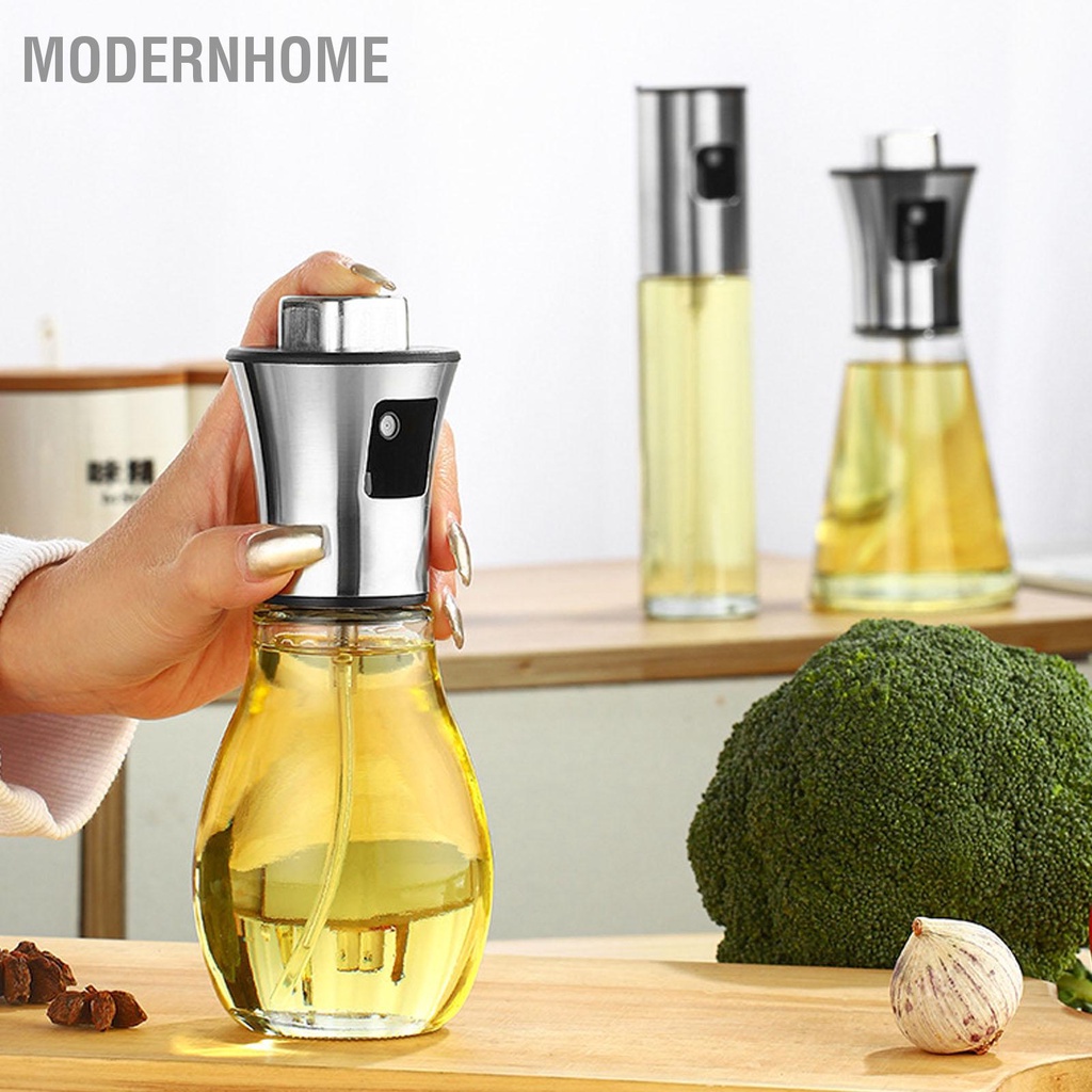 ModernHome Bình xịt dầu Loại ép Xịt đều 200ml Kính để nấu ăn trong nhà bếp