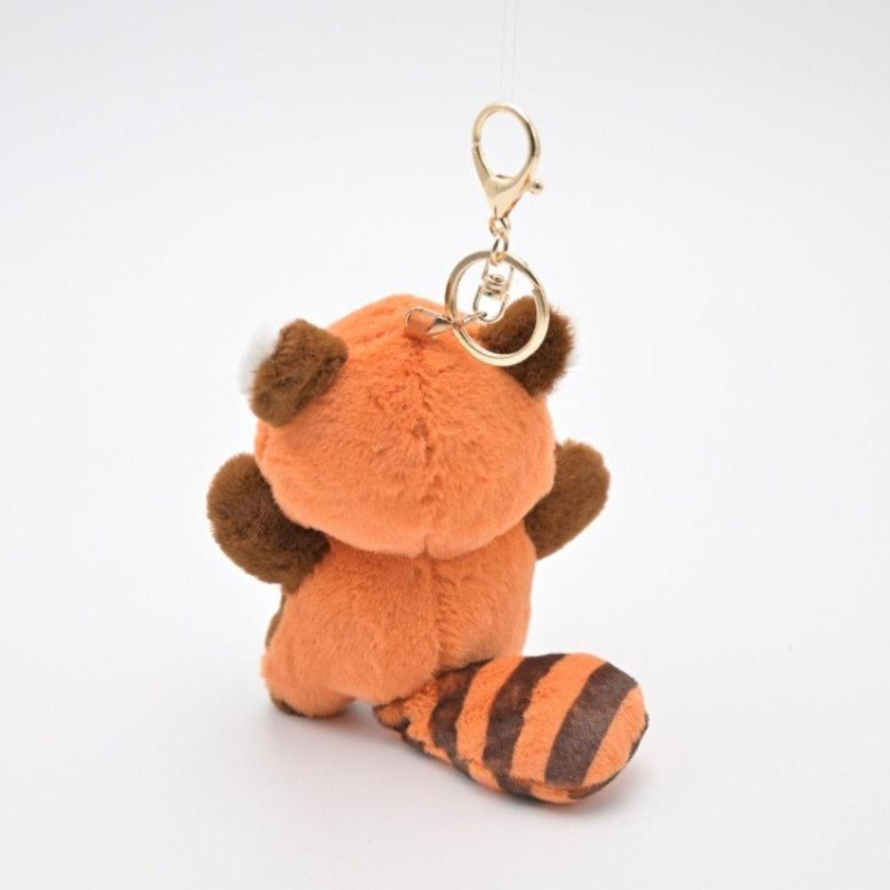 Gấu Trúc Nhồi Bông Màu Đỏ Mềm Mại Treo Móc Khóa