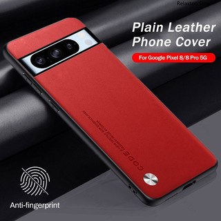 Skin Leather Leather Texture Casing For Google Pixel 8 Pro 8Pro 8A Pixel8Pro Pixel8A 5G Soft Silicone Phone Case Shockproof Lens Protection Back Cover Casing