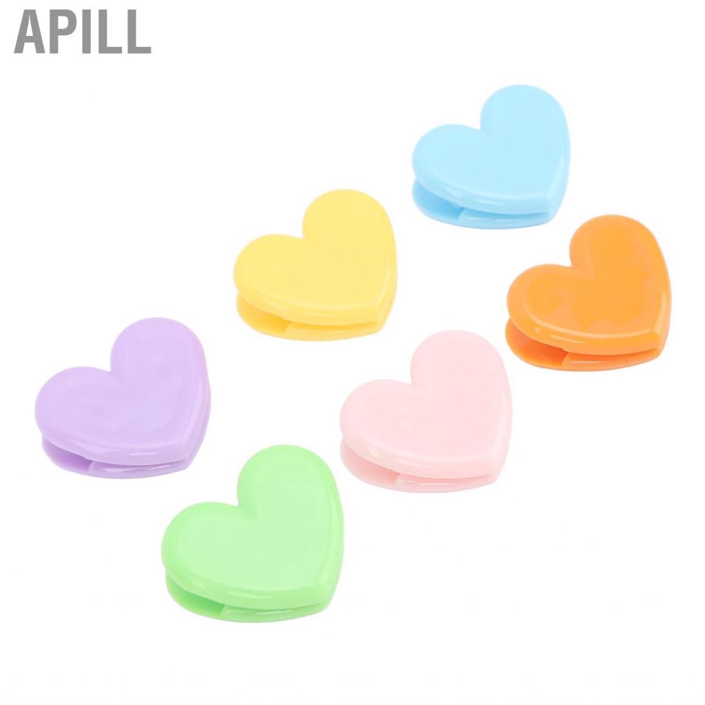 Apill 6PCS Photo  Colorful Heart Shape DIY Decor Stable Mini DCL