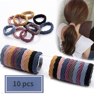 Set 10 dây buộc tóc co giãn đơn giản thời trang cho nữ