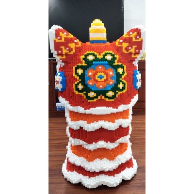 Mô hình lắp ghép Doraemon đầu lân