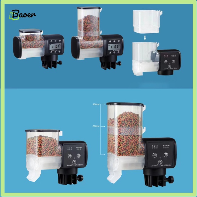 Máy Cho Cá Ăn Tự Động Thông Minh Dung Tích Lớn 500 Phút 100%