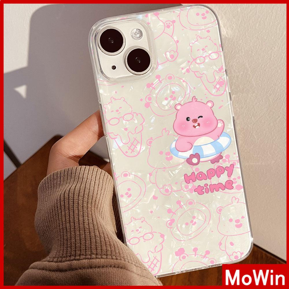 Ốp lưng iPhone 15 Pro Max Ốp Lưng Trong Suốt Họa Tiết Vỏ Bìa Cứng TPU Chống Sốc Vỏ Mềm Happy Cartoon Hải Ly Tương Thích Với iPhone 14 Pro Max 13 Pro Max 12 11 XR XS MAX 7Plus 8Plus