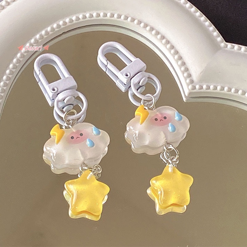 Móc Khóa Hình Ngôi Sao Đám Mây Hoạt Hình Dễ Thương Trang Trí Trang Sức Cho Bé Gái
