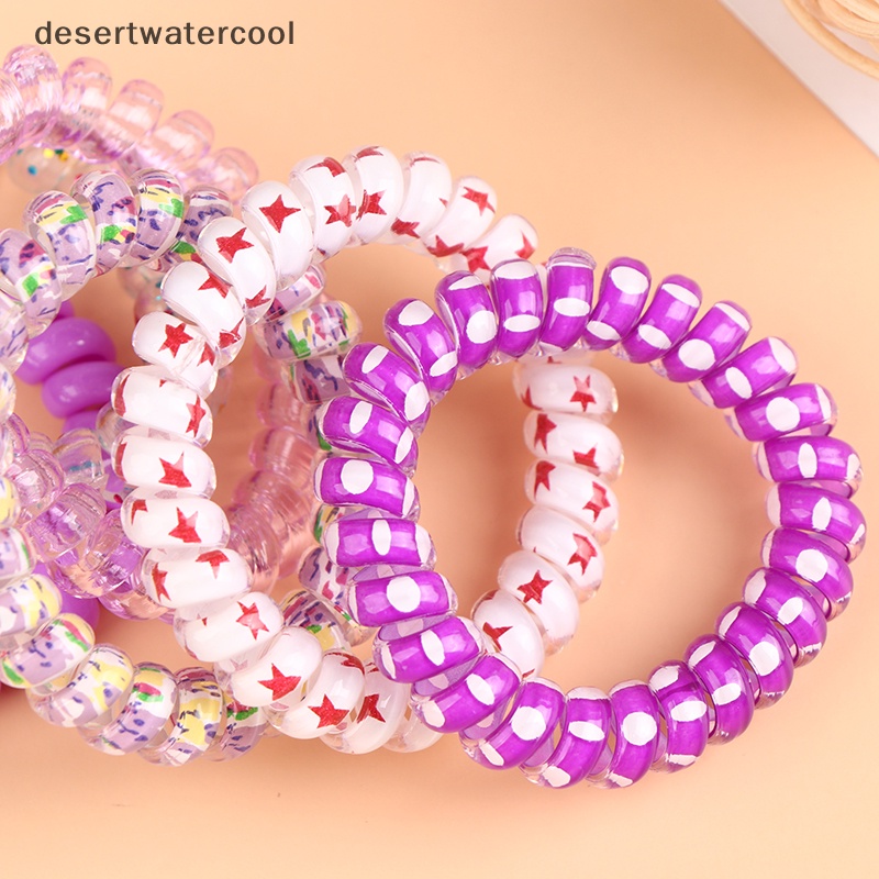 6 Dây Buộc Tóc Lò Xo Co Dãn Màu Sắc Ngọt Ngào Cho Nữ