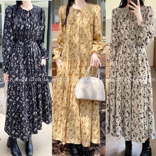 Siuu phẩm váy suông hoa nhí chun ngực kèm dây so hott hàng QC freesize