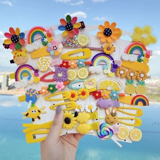 Set 14 kẹp tóc màu cầu vồng dễ thương cho bé gái
