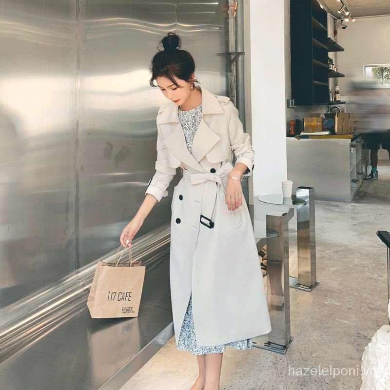 Áo Khoác Gió Dáng Dài Qua Gối Thời Trang Hàn Quốc Cao Cấp 2023