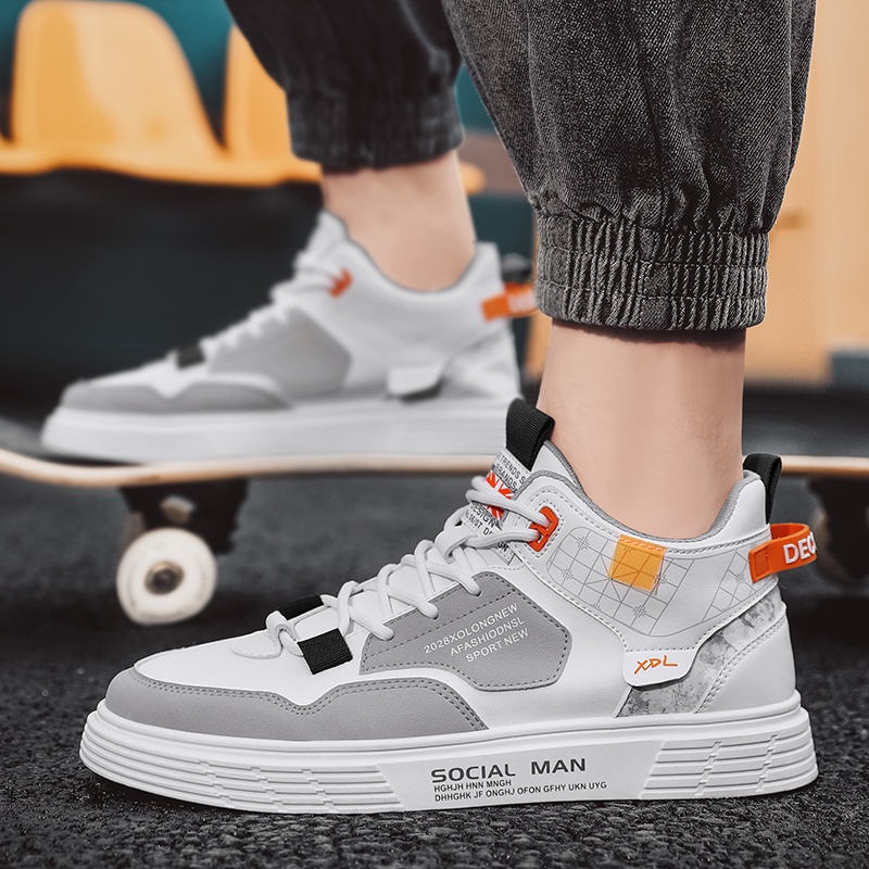 Giày thể thao dày lười nam cao cấp giày trắng nam giày thoáng khí chất lượng cao giày nam