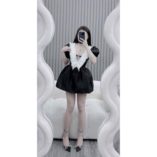 BIGSIZE ĐẦM CỔ V THIẾT KẾ PHỐI REN MAI PHƯƠNG BÙI 55-95KG