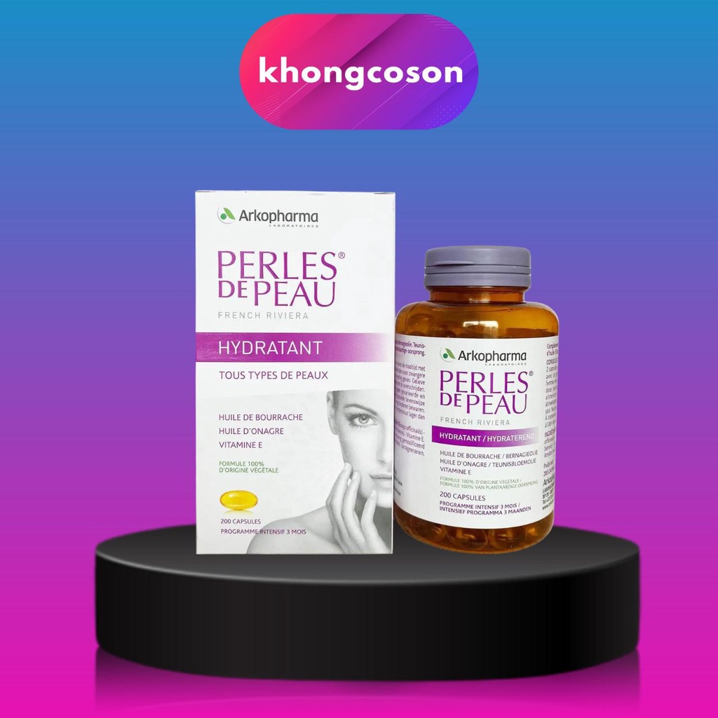 Viên uống đẹp da hoa anh thảo Arkopharma Perles De Peau Pháp 200 viên [TP13]