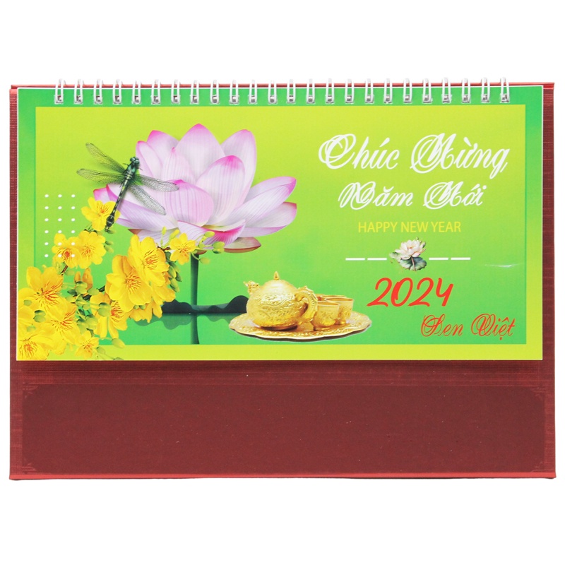 Lịch Bàn Chữ A 2024 - Sen Việt - Văn Khoa