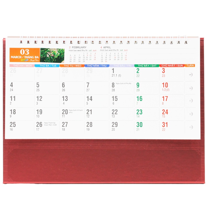 Lịch Bàn Chữ A 2024 - Sen Việt - Văn Khoa