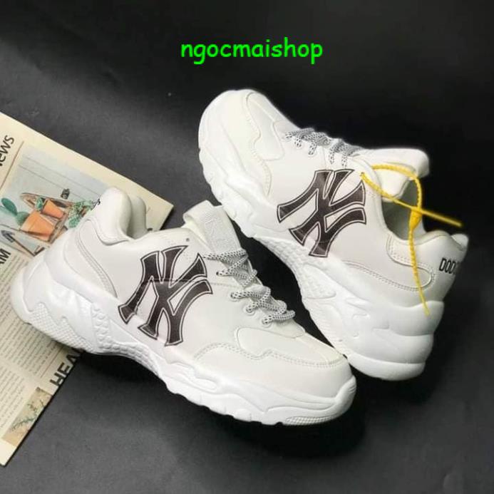 🔥SALE-Giày thể thao nam nữ tăng chiều cao , Giày mlb ny chữ đen nam nữ hack chiều cao nam nữ bản đẹp