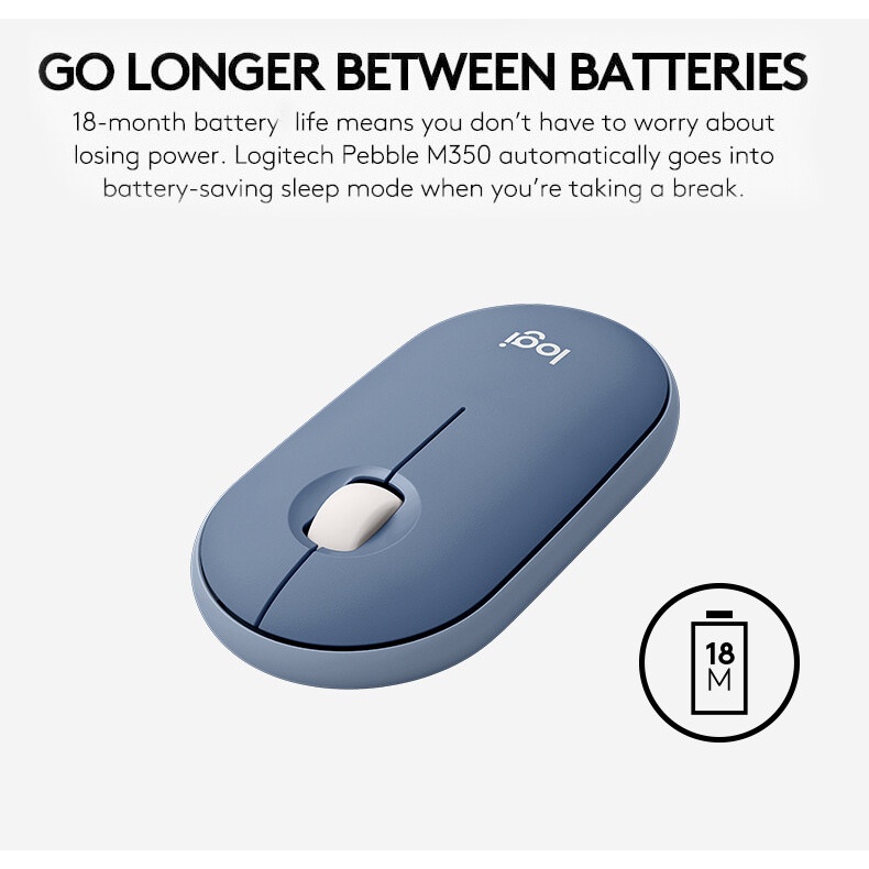 Chuột bluetooth Không Dây logitech Poeble m350