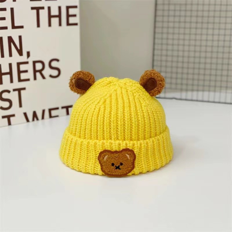 Dễ Thương Mũ beanie Trùm Tai Hình Gấu Đáng Yêu Cho Bé
