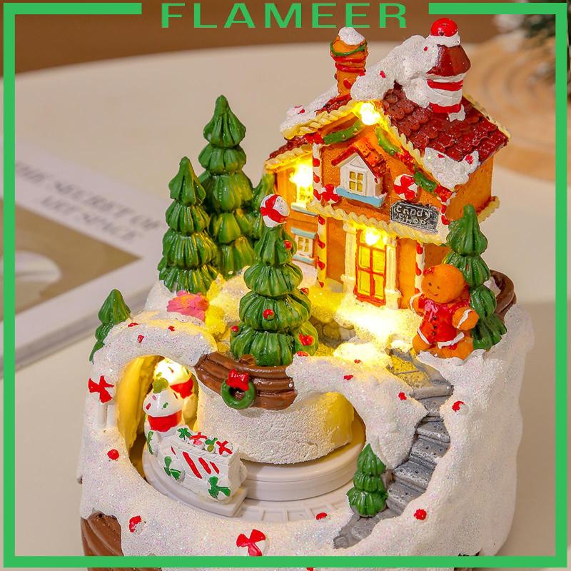 Ngôi Nhà Tuyết Có Nhạc Để Bàn Trang Trí Giáng Sinh