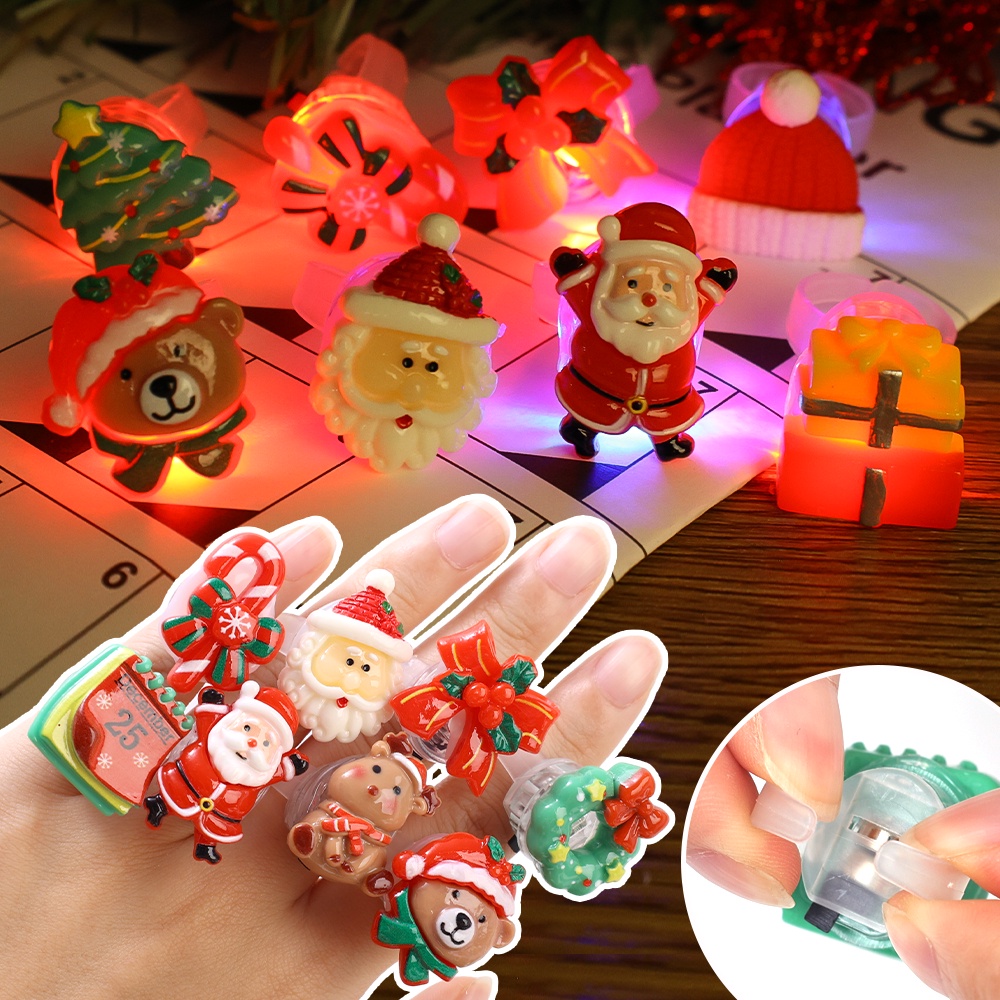 Vòng Đeo Tay Đồ Chơi Có Đèn led Phát Sáng Hình Ông Già Noel Hoạt Hình Sáng Tạo Dành Cho Trẻ Em