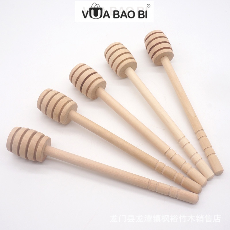 Thanh gỗ lấy mật ong - Que khuấy mật ong 10cm 15cm bằng gỗ an toàn sức khỏe làm set quà tặng