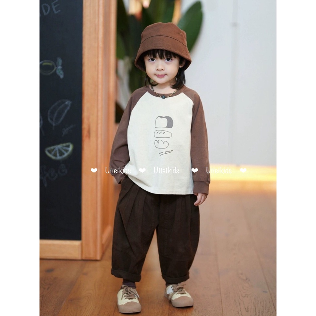 ÁO THUN DÀI TAY PHONG CÁCH HÀN QUỐC CHO BÉ GÁI VÀ BÉ TRAI 2316