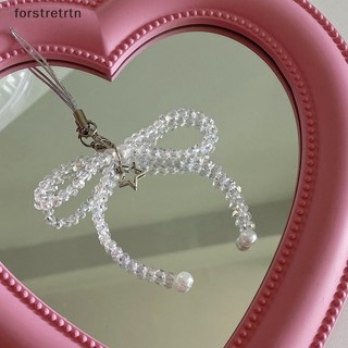 Forstretn Dây Đeo Điện Thoại Xỏ Hạt Pha Lê Hình Nơ Ngọt Ngào Cho y2k Esthetic