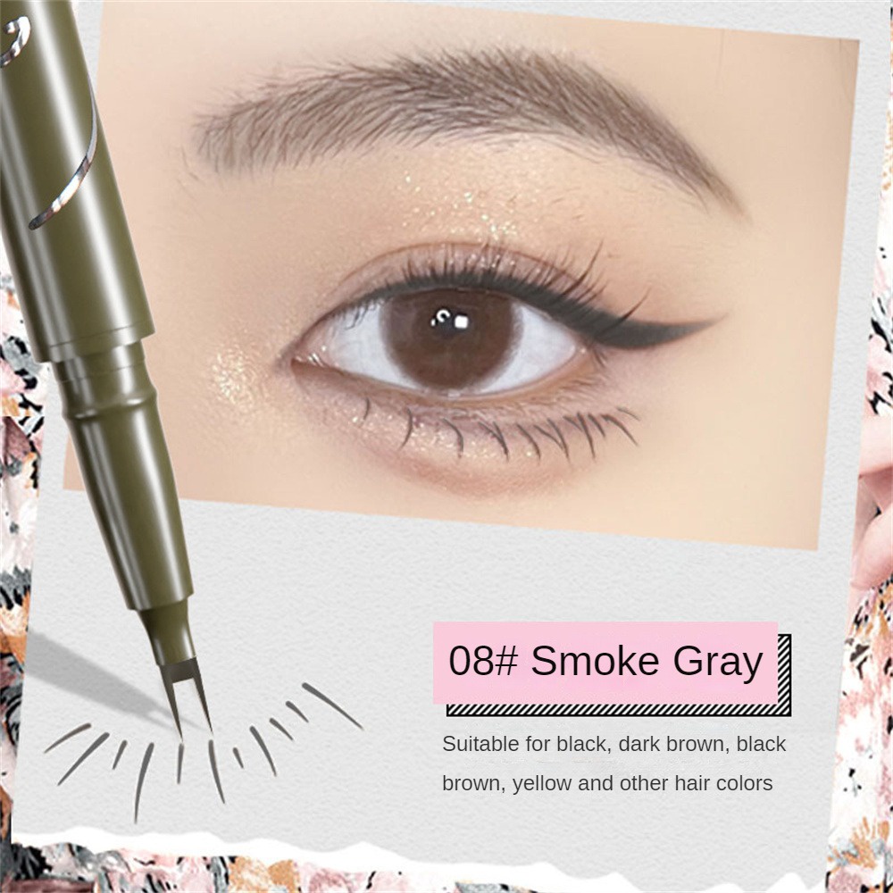 Bút Kẻ Mắt Lông Mi Colorbee Không Lem Bút Chì Kẻ Lông Mày Hai đầu Siêu Mịn Nằm Tằm Xuống Nhanh Khô Không Thấm Nước Lâu Trôi, Mỹ   Dễ Thương