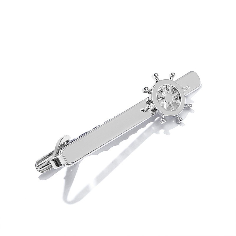 Kẹp Cà Vạt Hình Bánh Đà Bằng Đồng Thiết Kế Đơn Giản Cá Tính Cho Nam