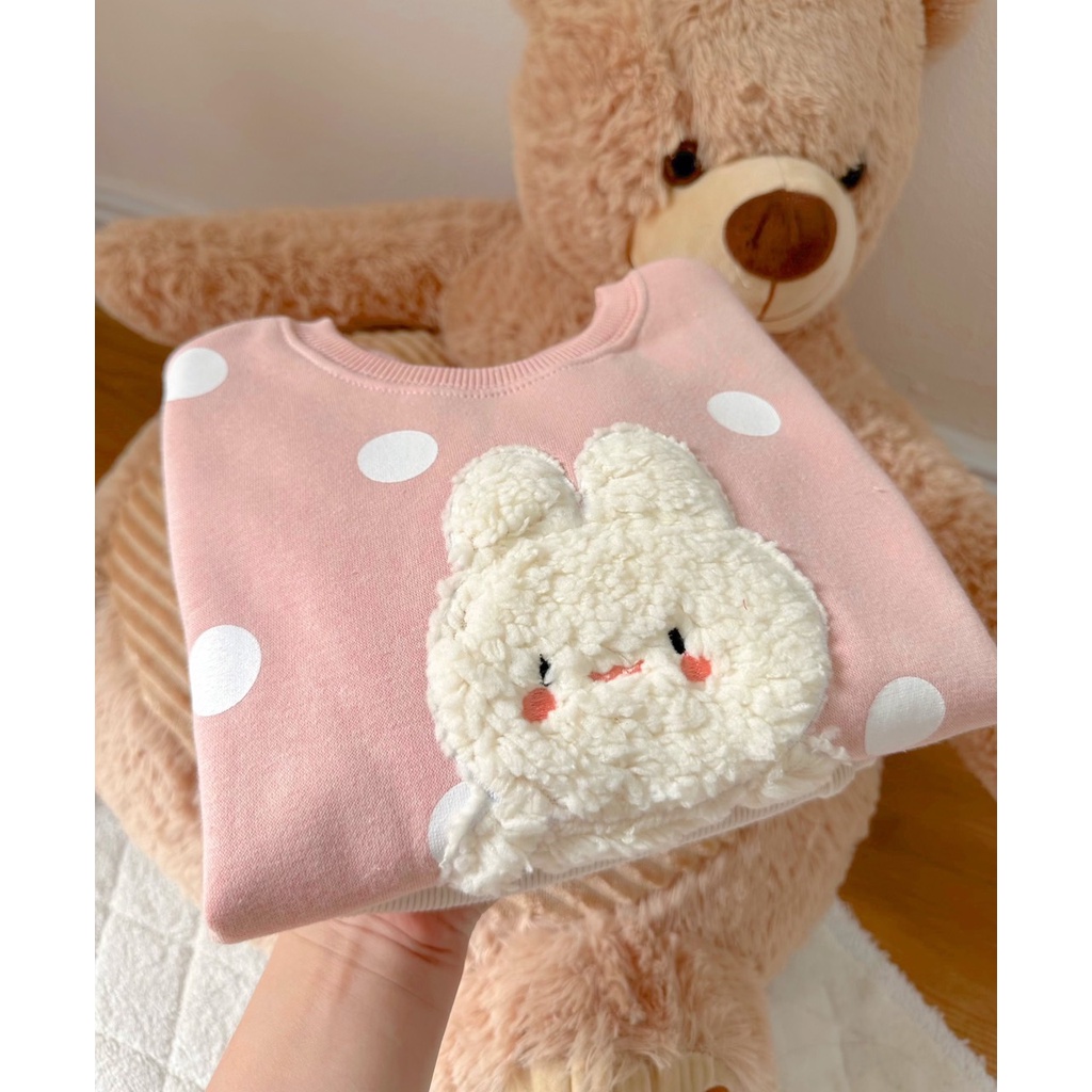 ✨MALINHKID✨BN084- Bộ nỉ hồng TIM BÔNG trẻ em VNXK