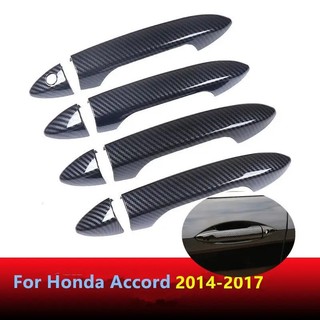 Xm Dành Cho Xe Honda Accord 9th 2013 2014 2015 2016 2017 Sợi Carbon Chrome Xe Bên Cửa Tay Nắm Bao Miếng Dán Tạo Kiểu Phụ Kiện