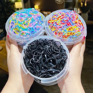 1000 miếng Dây buộc tóc co giãn đầy màu sắc cho trẻ em / Bé gái Getah Ikat Rambut Budak / Dây cao su tóc