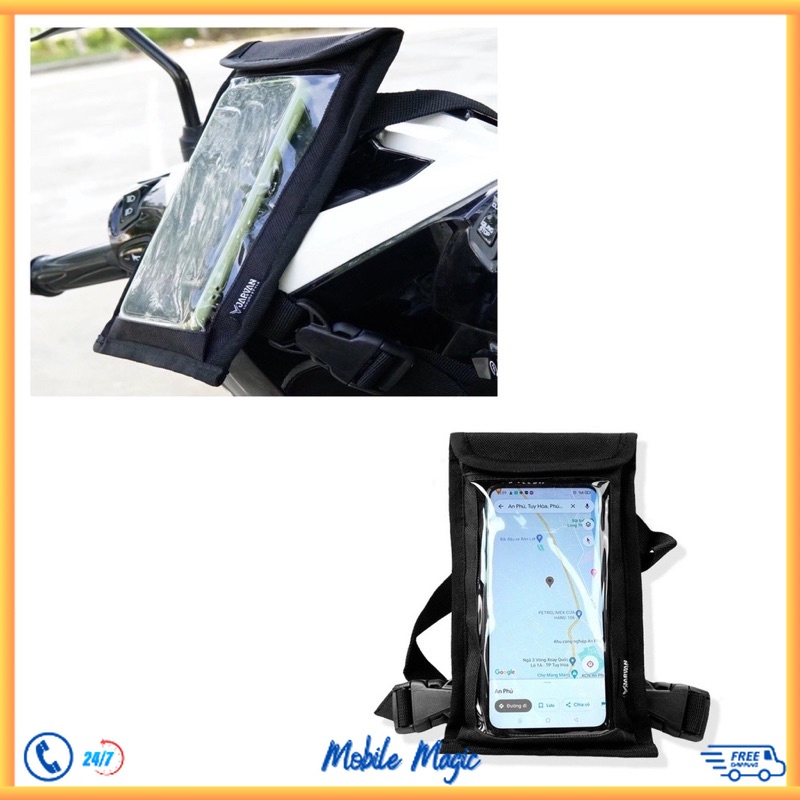 Túi treo đầu xe máy để điện thoại sử dụng cảm ứng tốt, chống nước tuyệt đối, túi đựng đồ đa năng đầu xe máy cho shipper