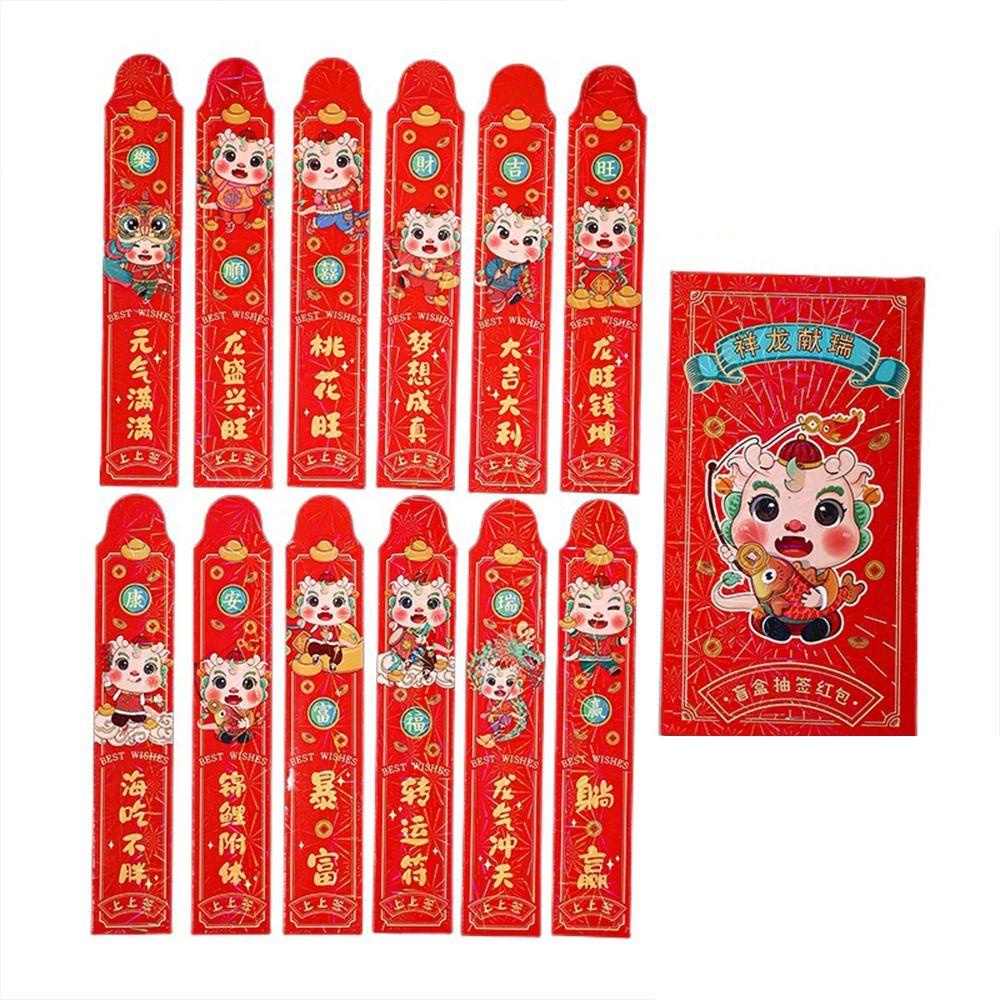 Lanfy Bao Lì Xì Năm Mới 2024 Màu Đỏ Hình Rồng Chúc Mừng Năm Mới
