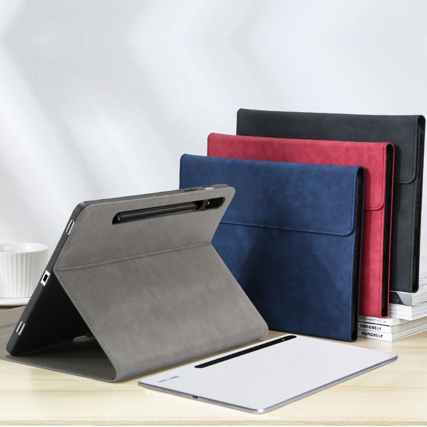 Bao Da pu Máy Tính Bảng Nắp Lật Có Thể Làm Giá Đỡ Cho samsung galaxy tab s8 plus s7 fe s6 lite s7 fe s7 + s8 plus s9 plus